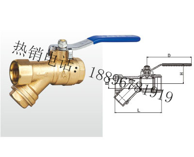 Q11F-20T 黄铜过滤器球阀