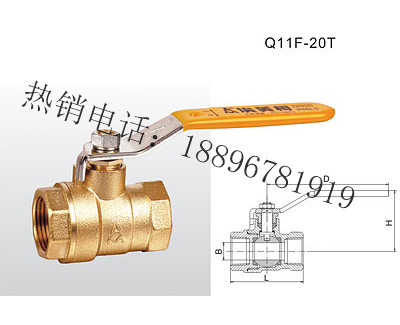 Q11F-20T 黄铜球阀