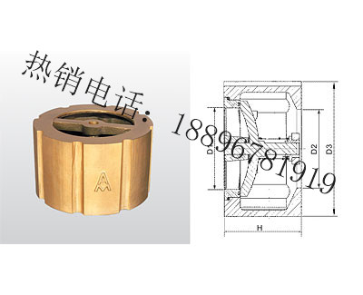 吉林H72X-16T 黄铜消声止回阀